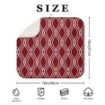thumbnail image 4 of Burgundy and White Wavy Pattern Dish Drying Mat for Kitchen 1 Pack, Ultra Absorbent Microfiber Dishes Drainer Mats,16"x18", 4 of 6