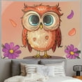 thumbnail image 2 of Orinice Owl Flower Cute Tapestry Wall Hanging Unique Style Graphic Tapestries Home Wall Decor Art for Living Room Bedroom Apartment Farmhouse Dorm 60x50inch, 2 of 6