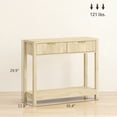 thumbnail image 3 of HOMCOM 35" Modern Console Table with Drawers, Narrow Entryway Table Natural, 3 of 8