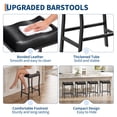 thumbnail image 3 of Ataucjin Bar Stools Set of 2, Saddle Stools 26 Inch Counter Height Modern Barstools with Thick Seat, Kitchen Counter Seat with Footrests, Faux Leather Saddle Stools, 3 of 7