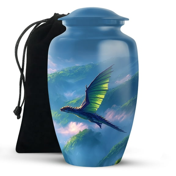 KARYLIZ Dragon Urns For Ashes - Urns for Ashes for Adult Female & Male - Large Funeral Home Decorative Funeral, Burial Cremation Urn for Mom & Dad - Human Memorial Urn for Women