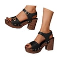 thumbnail image 2 of WILLBEST Sandalias Cómodas De Verano Para Mujer, De Tacón Alto, Cómodas, Informales, Elegantes, Con Punta Abierta, Para Vacaciones, Trabajo, Citas Y Atuendos., 2 of 8