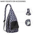 thumbnail image 2 of Striped & Checkered Fusion Sling Backpack - Unique Pattern Crossbody Bag, Stylish Pack for Urban Explorers, 2 of 4