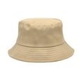 thumbnail image 2 of PU Leather Bucket Hat Unisex Casual Solid Color Outdoor Hip Style Cap, 2 of 4