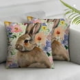 thumbnail image 2 of COMIO Throw Pillow Covers Colored Spring Flower Grass Around The Rabbit Printed Decorative Pillow Case Cushion Cover Home Decoration Pillowcases&nbsp;2pc, 2 of 6