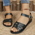thumbnail image 6 of Viluyesy Womens Flat Sandals, Wide Width Comfort Breathable Ankle Strap Fashion Casual Summer Shoes Black, 6 of 9