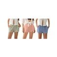 thumbnail image 3 of Michellecmm  Women Summer Shorts Side Split Stripe Print Elastic Waist Short Pants, 3 of 9