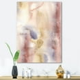 thumbnail image 2 of Pastel Abstract With Pink Dark Blue and Yellow Spots 12 in x 8 in Painting Canvas Art Print, by Designart, 2 of 4