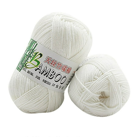 Cotton Chenille Knitting Yarn - New 100% Bamboo Cotton Warm Soft Natural Knitting Crochet Knitwear Wool Yarn 50g