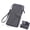 black, variant on Baellerry Men's Long RfID Wallet PU Leather Zipper Coin Pocket 12 Card Slots Business Travel Gift