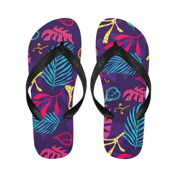 Unisex Flip Flops - Summer Beach Sandals - Fuchsia Splash - S=W7/W8=M6/M7