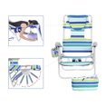 thumbnail image 2 of Ultimate Heavy Duty Folding Backpack Beach Chair for Adults with Face Hole and Foot Rest | Lay Flat, 5 Reclining Positions | Removable Insulated Cooler Pouch | 300 lbs Weight Capacity, 2 of 8