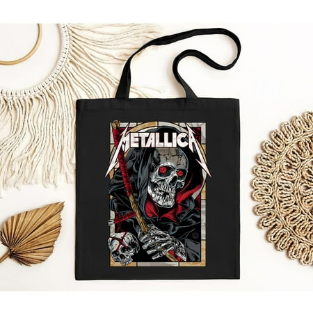 vintage Retro Metallica Death Metal Rock Band Tote Bag-TH4737