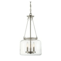 Akron 3-Light Pendant in Satin Nickel