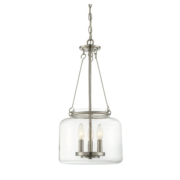 Akron 3-Light Pendant in Satin Nickel