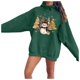 thumbnail image 1 of WILLBEST Sudaderas para Mujer, Estilo Otoño/Invierno, con Estampado de Muñeco de Nieve y Árbol de Navidad Chica​​, 1 of 4