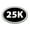 25K Inverted blk, variant on Magnet Me Up 25K Marathon Pink and Black Oval Magnet Decal, 4x6 In, Vinyl Automotive Magnet