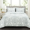 thumbnail image 2 of Lush Decor Aubree Quilt Blue 3pc Set, 2 of 5