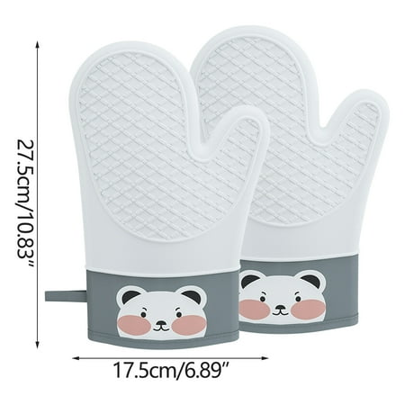 

Microwave Gloves Silicone Anti-scalding Insulation Oven Special Kitchen Baking Thickened High-Temperature Steamer Heat-proof Artifact Mitts