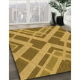 thumbnail image 3 of Ahgly Tapis Rond Lavable en Machine Intérieur Transitionnel Bière Orange, 7 Pieds Rond, 3 of 7