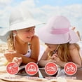 thumbnail image 2 of 2 Pack Kids Sun Hat, Summer Essentials Infant Sun Hats UPF 50+ for Boys Girls, Pink + White, S, 2 of 6