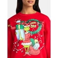 thumbnail image 3 of Dr Seuss The Grinch Women's Light Up Front Back Graphic Sweatshirt with Long Sleeves, Sizes XXS-XXL, 3 of 5