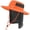 Vibrant Orange, variant on UPF 50+ Sun Fishing Hat Water Resistant with Detachable Neck Flap