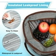 thumbnail image 4 of Tirrinia Large Insulated Lunch Tote Bag for Women, Waterproof Cloth Leakproof Cooler Bag, Grey, 4 of 8