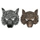 thumbnail image 4 of Wosthever Halloween Cosplay Máscara Mascarada Máscaras de animales para festivales Máscara Máscara de Halloween Cosplay Kits de decoración para fiestas Plata, 4 of 6