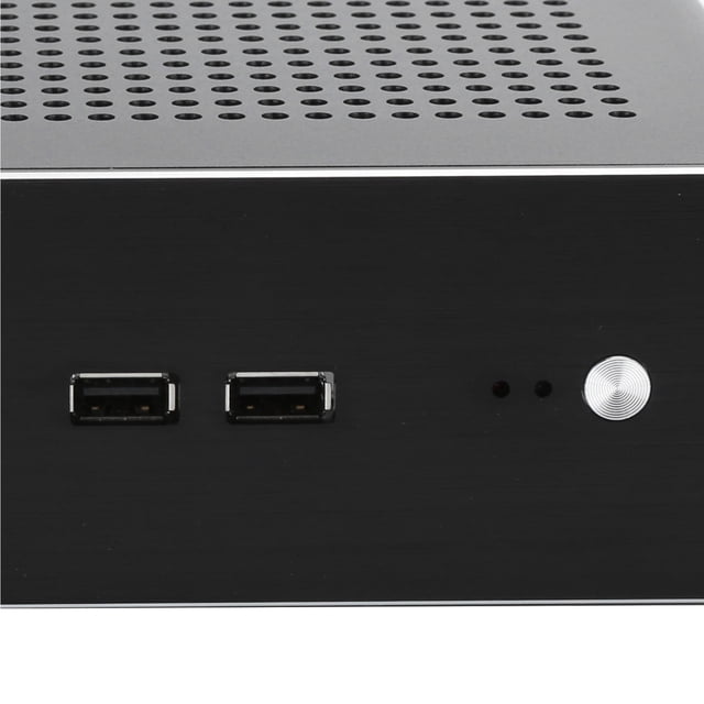 HTPC Chassis Full Aluminum Mini ITX Case for Desktop Computer Light Texture Quiet Cooling for Living Room Hotel Digital Signage