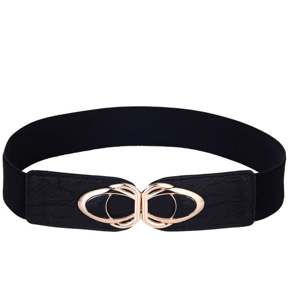 TANGNADE Elastic Belts For Women Stretch Plus Fashion Dress Ladies Belt Black