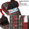 thumbnail image 4 of Sling Backpack,Green and Red Christmas Plaid Pattern Crossbody Bag with Water Bottle Holder,Waterproof Sling Bag for Men/Women with Chest Phone Holder for Hiking,Travel, 4 of 6