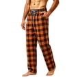 thumbnail image 6 of Hvogkswy Mens Pajama Pants Drawstring Elastic Waist Plaid Wide Leg Lounge Pants Soft Comfy Pajama Bottoms with Pockets, 6 of 6
