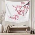 thumbnail image 5 of Pink Flower Large Tapestry for Bedroom Wall Hanging Tapestry, Spring Summer Botanical Floral Branches Ceiling Backdrop Tapestries Poster Blanket Wall Decor for Teens Room Living Room Dorm 86" x 104", 5 of 8