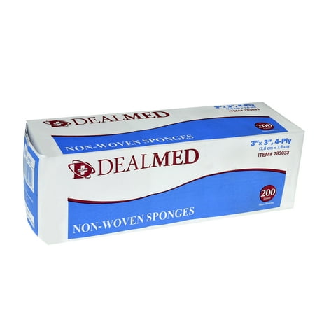 Dealmed Gauze Pads, N/S, Non Woven, 3