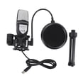 thumbnail image 2 of Microphone de Jeu, Microphone PC avec Éclairage RGB, Filaire USB Omnidirectionnel pour Diffusion en Continu, 2 of 7
