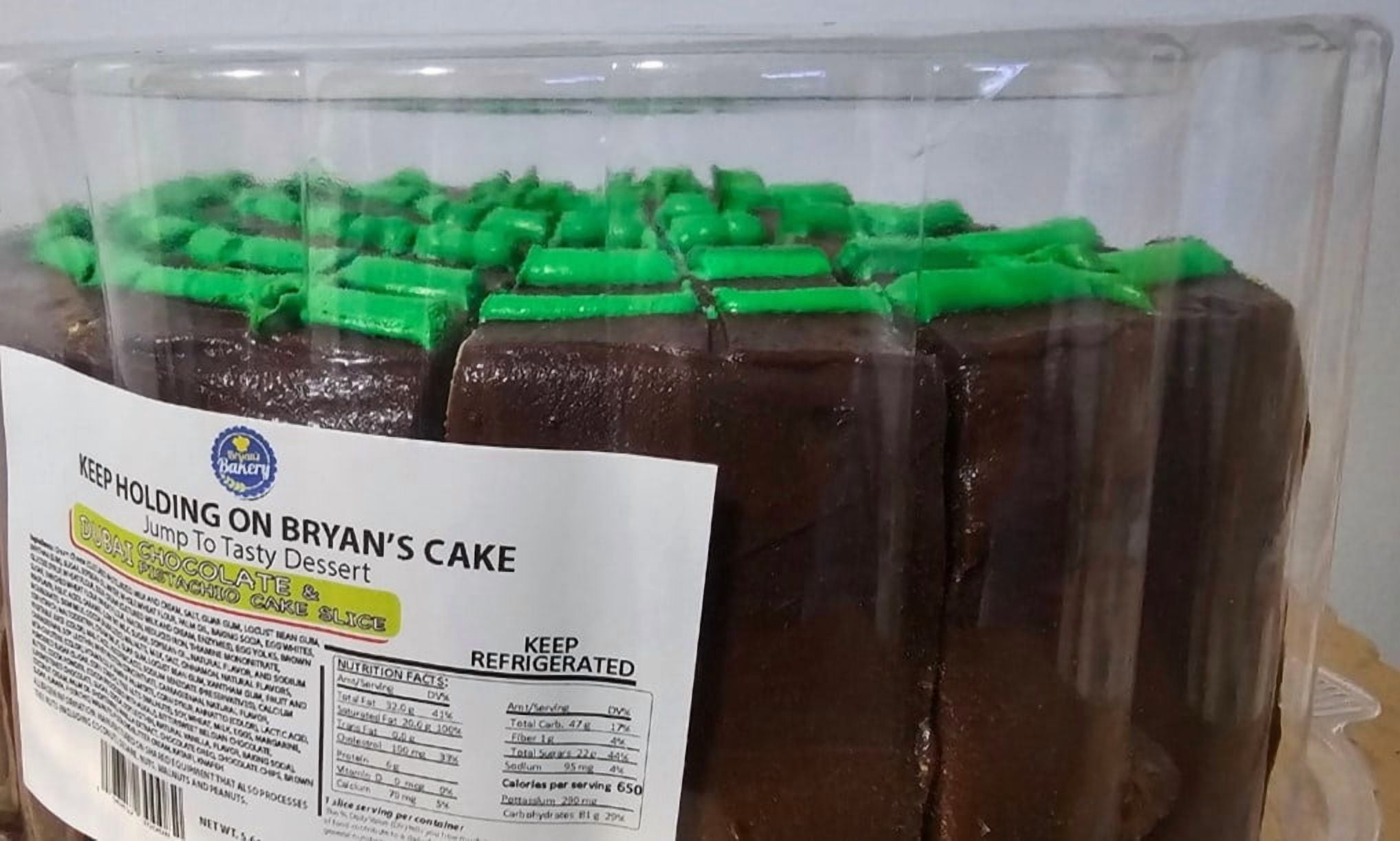 ARCH DUBAI STYLE CHOCOLATE CAKE, CRESCENT MOON PISTACHIO KNAFEH CHOCOLATE CAKE, TASTY KATAIFI LAYERS, 1 PER PACK