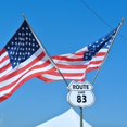 thumbnail image 3 of Anley 6 FT Stainless Steel Flag Pole Kit with Tangle Free Rotating Rings - Adjustable Length, Heavy Duty & Rustproof Flag Pole for, 3 of 7