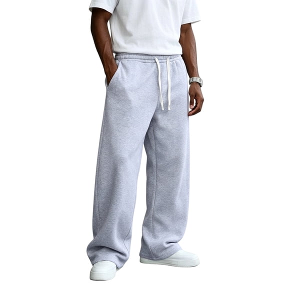 Mens Sweatpants Vintage Comfort Drawstring Waist Jogging Slacks with Pockets Outdoor Travel XL