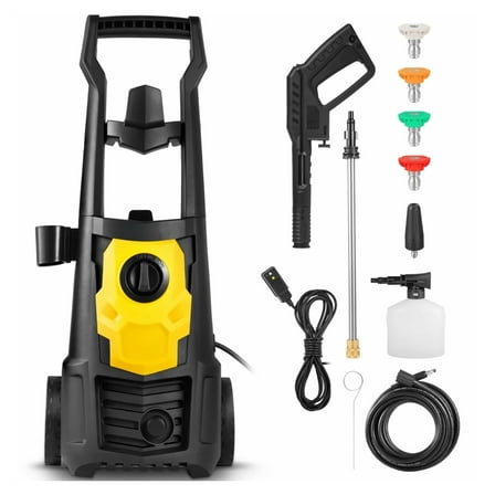 Electric Pressure Washer 2000 PSI 1.76 GPM Power Washer with 30ft Hose, 5 Nozzles, Foam Cannon - for Patio, Car, Driveway Cleaning