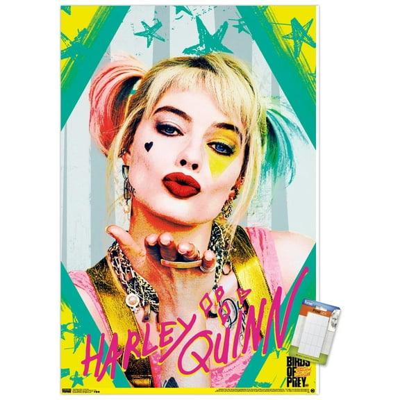 DC Comics Movie - Birds of Prey - Harley Quinn - Kiss Wall Poster, 14.725" x 22.375"