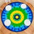 thumbnail image 2 of Colorful Tie Dye Circle Pattern Round Fitted Tablecloth with Elastic Edge,Dining Table Cover Waterproof,Outdoor Round Tablecloth for Camping,Dining,Indoor and Outdoor, 2 of 7