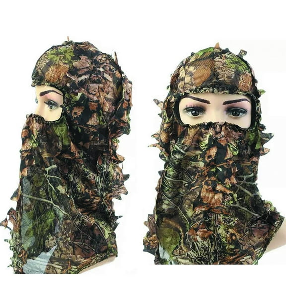 Cheers.US 3D Leaf Camouflage Camouflage Headgear Mask Outdoor Hunting Mask Tactical Headgear