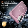 thumbnail image 4 of Dteck for Samsung Galaxy S23 Case with Magnetic, Compatible with MagSafe, Military Drop Protection Slim Translucent Matte Shockproof with Anti-Fingerprint Phone Case,Pink, 4 of 8