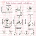 thumbnail image 2 of 1 Box 120Pcs 6 Styles Gymnast Charms Bulk Silver Gymnastics Charms Alloy Athlete Sports Tibetan Cheerleader Sportsmanship Dancer Charm for Jewelry Making Charms DIY Craft Necklace, 2 of 5