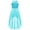 Light Blue, variant on Kids Girls Sparkly Sequin Jumpsuit Party Dress Overlay Skirt Romper