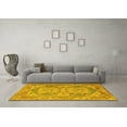 thumbnail image 3 of Ahgly Company Machine Washable Indoor Rectangle Oriental Yellow Traditional Area Rugs, 2' x 4', 3 of 4