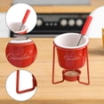 thumbnail image 7 of QSTDGVPW Chocolate Fondue Pot Dessert Home Heater Warmer Dinner Snack Ceramic Hot Pot Red, 7 of 7