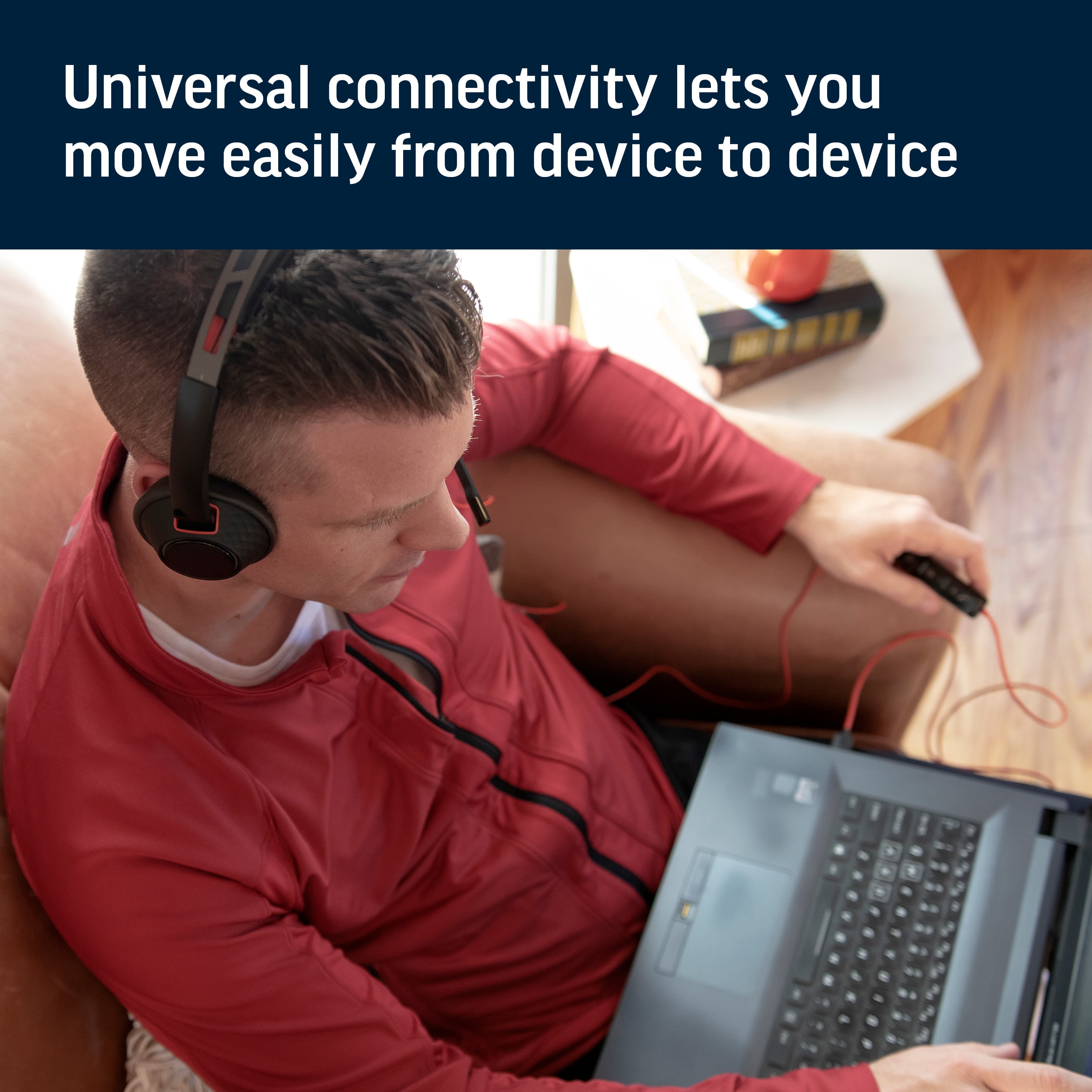 Poly - formerly Plantronics - Blackwire 5220 USB-A Wired Headset (Plantronics) - Flexible Noise-Canceling Boom Mic - Ergonomic Design - Connect to PC/Mac, Mobile via USB-A or 3.5 mm
