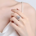 thumbnail image 5 of 1.3 Carat D Color VVS1 Moissanite Ring for Women, S925 Sterling Silver Wedding Rings, Princess Crown Rings for Engagement Birthday Gift with Certificate, 5 of 8